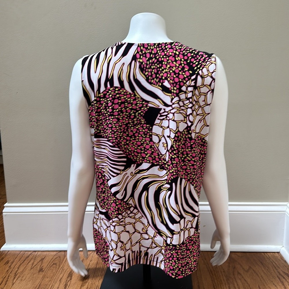 Christopher & Banks size L bright sleeveless dress top - Picture 2 of 5
